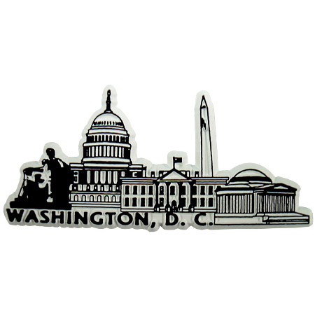 Washington D.C. Landmarks - Refrigerator Magnet