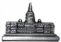 Capitol Building Miniature Model, Pewter, 3-1/2L