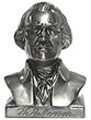 Thomas Jefferson Bust, Pewter, 5-1/4H