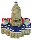 Capitol Hill - Porcelain Trinket Box of Capitol Dome Statue